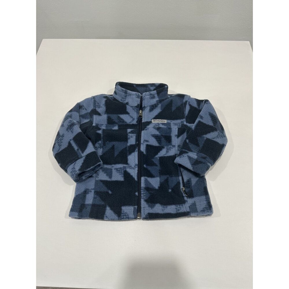 Columbia Toddler Boys Fleece Jacket Blue Geometric Full Zip